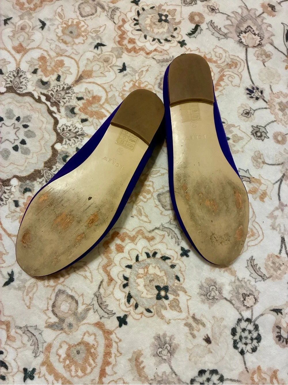 J. Crew (royal blue with a violet/purple undertone ) Suede Slip-On Loafers 9.5